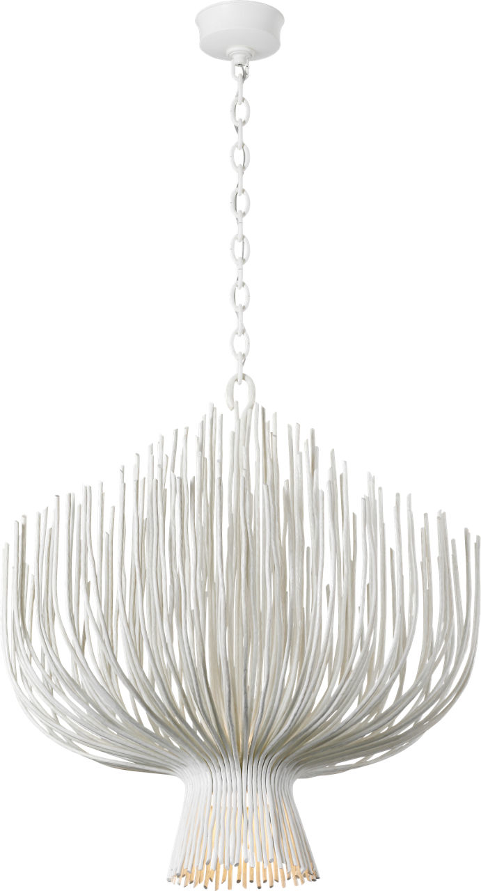 Astra 32" Sculpted Chandelier in Waxed Plaster