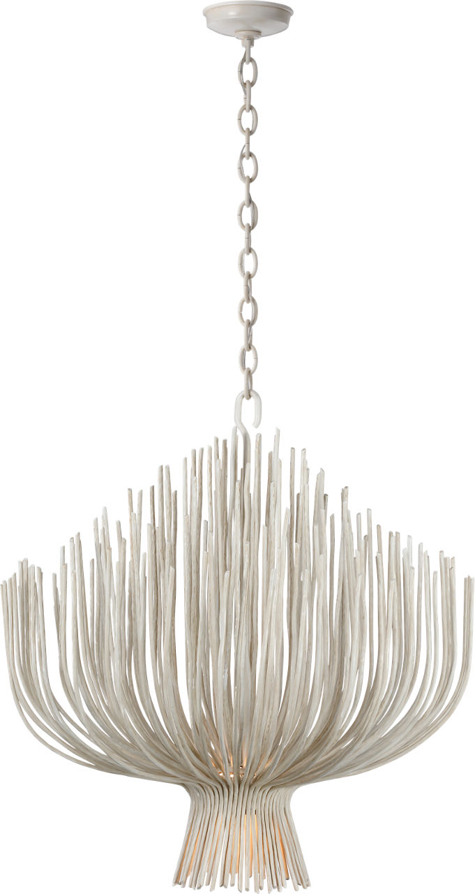 Astra 32" Sculpted Chandelier in Waxed Plaster