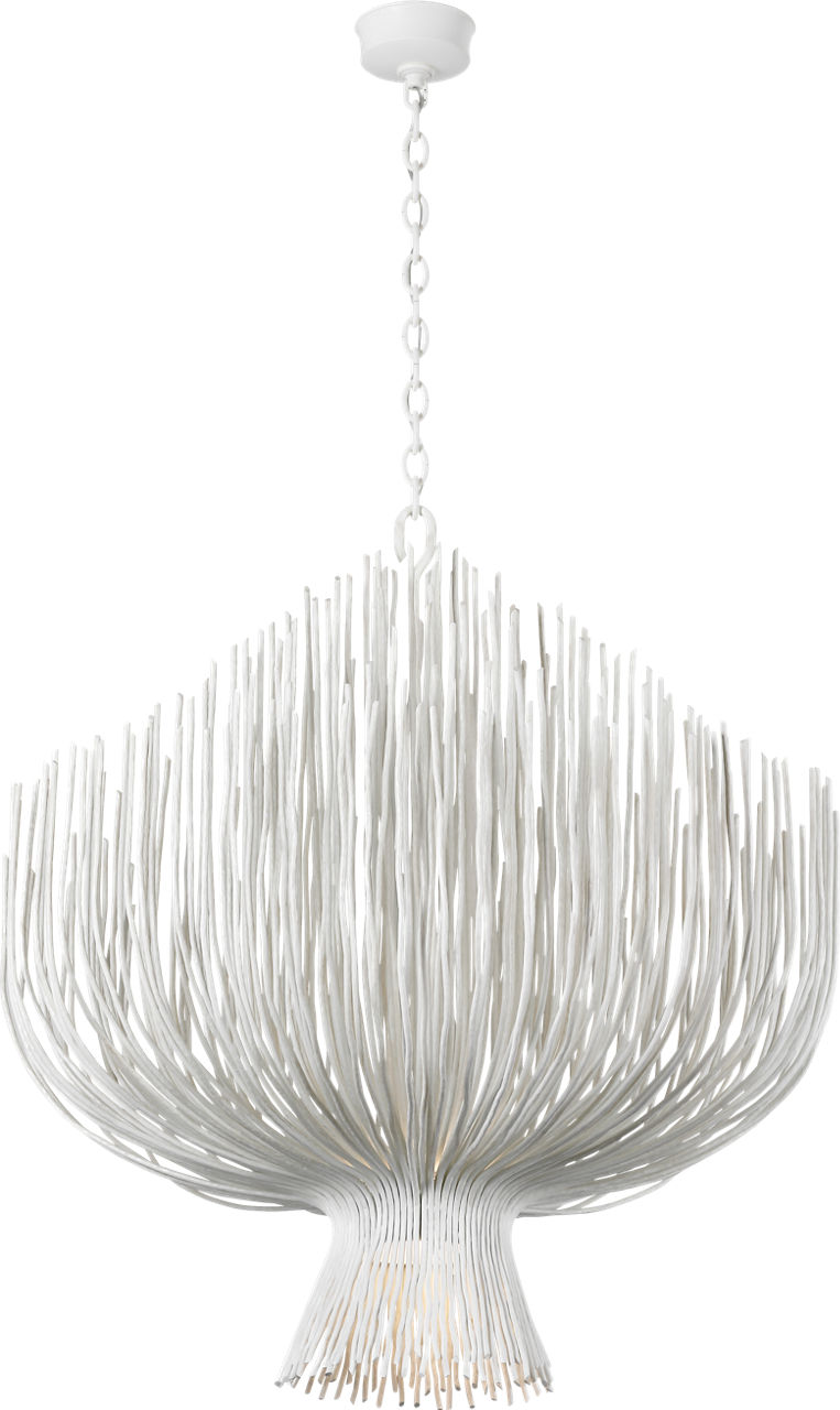 Astra 42" Sculpted Chandelier in Waxed Plaster
