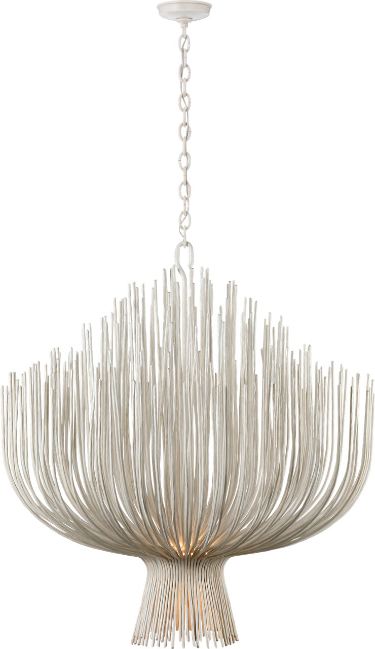 Astra 42" Sculpted Chandelier in Waxed Plaster