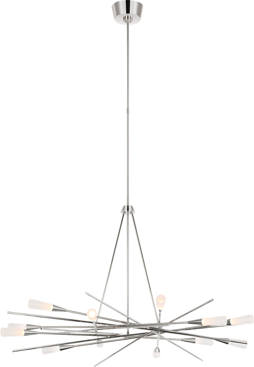 Stellar 40" Radial Chandelier in Polished Nickel