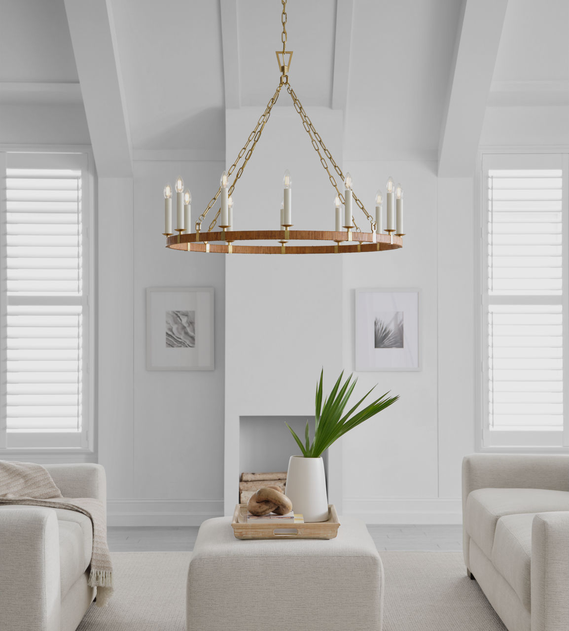 Visual Comfort Darlana Wrapped Ring Chandelier - Thumbnail 5