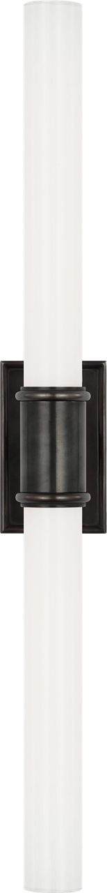 Owen 22" Double Bath Light in Bronze with White Glass