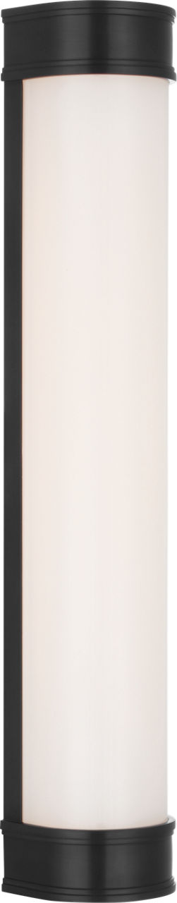 Marden 24" Salon Bath Sconce in Bronze with White Glass