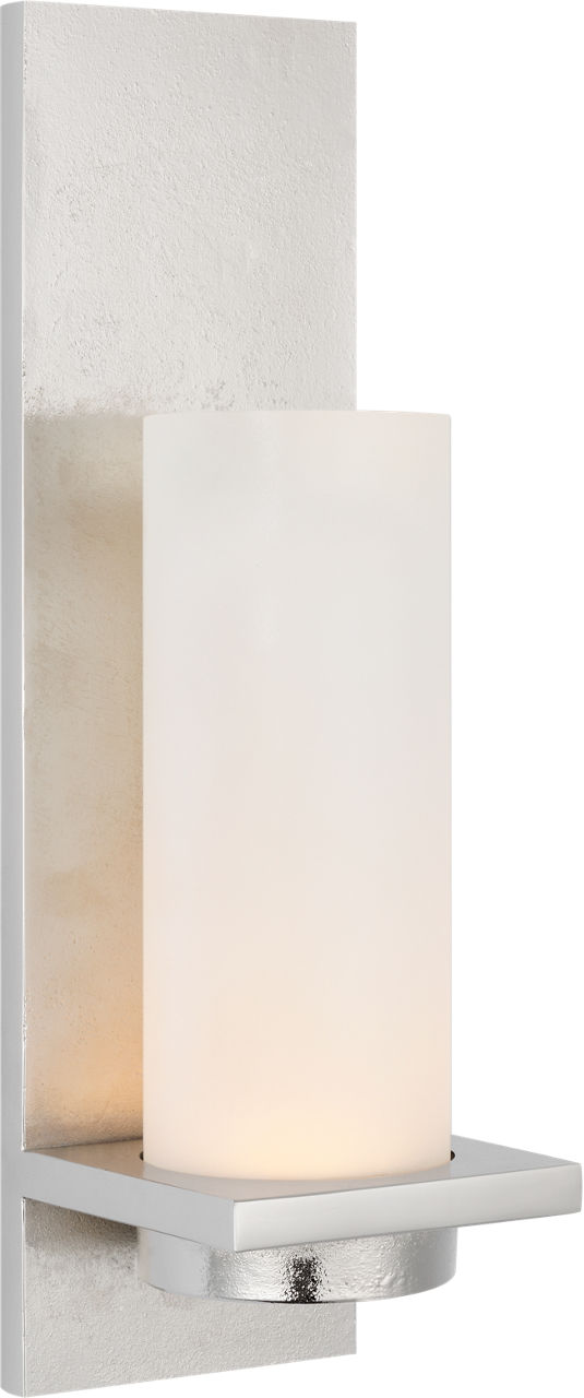 Cornado 18" Indoor/Outdoor Hurricane Sconce in Museum Nickel with Etched Crystal