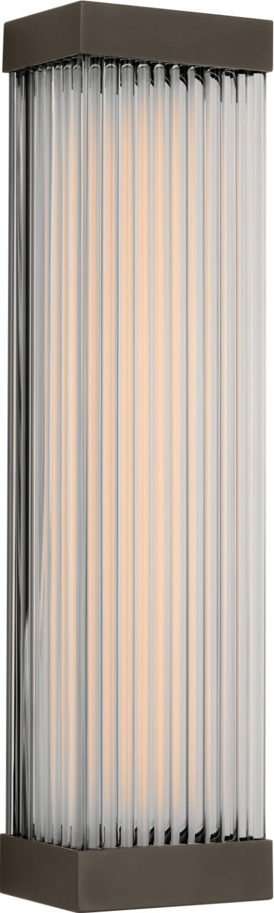 Vance 14" Sconce in Bronze with Clear Glass Rods