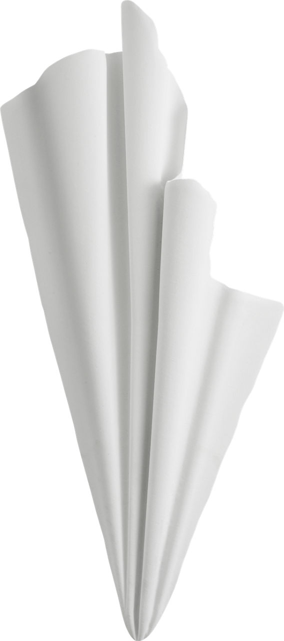 Millicent 31" Gathered Left Wall Washer in Plaster White