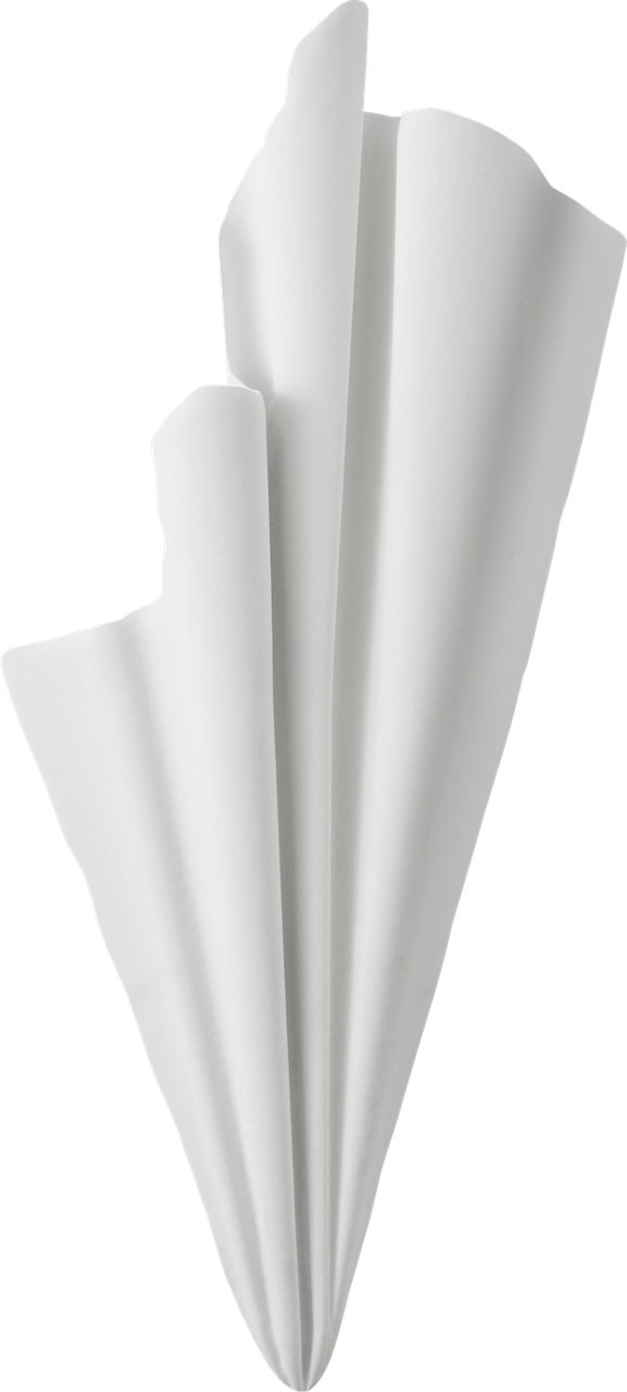 Millicent 31" Gathered Right Wall Washer in Plaster White
