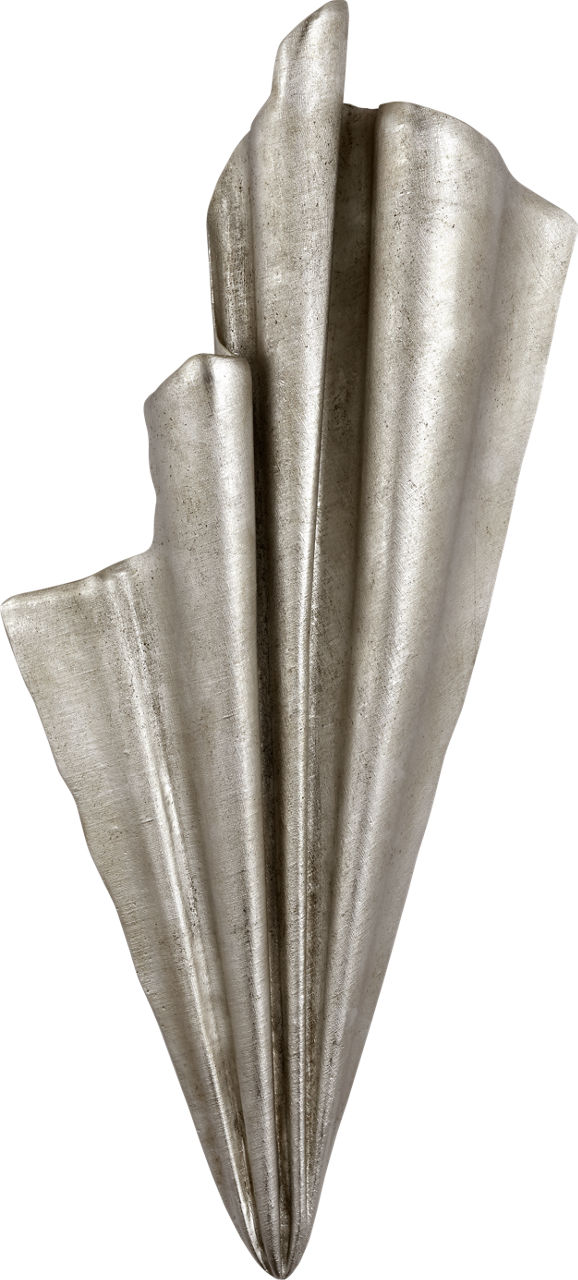 Millicent 31" Gathered Right Wall Washer in Silver Lustre