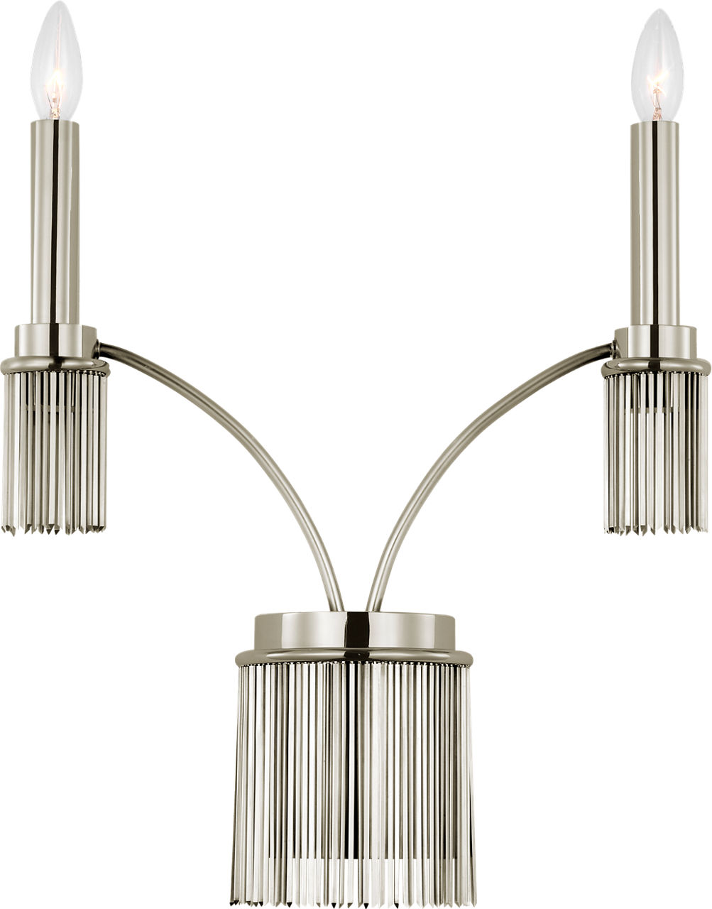 Sutton Double Sconce in Polished Nickel