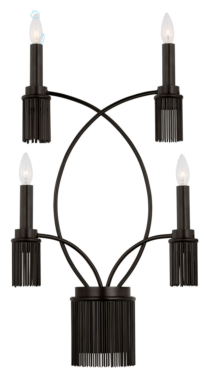 Sutton 4-Light Sconce in Bronze