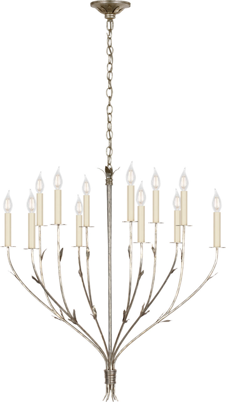 Florenz 32" Chandelier in Silver Lustre