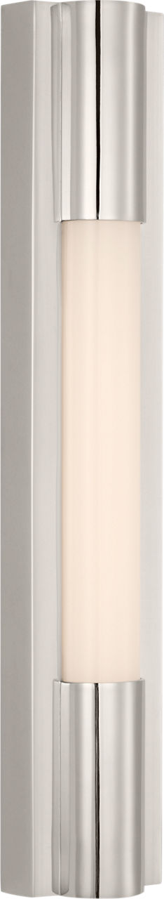 Ellington 16" Slimline Bath Light in Polished Nickel with White Glass