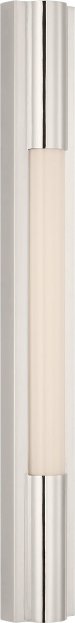 Ellington 24" Slimline Bath Light in Polished Nickel with White Glass
