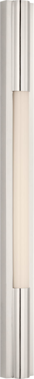 Ellington 32" Slimline Bath Light in Polished Nickel with White Glass