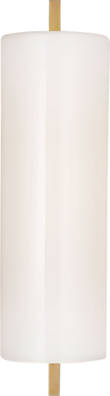 Bowen 16" Linear Bath Sconce in Hand-Rubbed Antique Brass with White Glass Shade