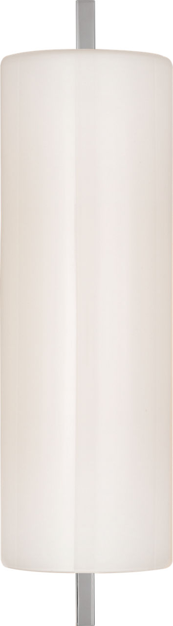 Bowen 16" Linear Bath Sconce in Polished Nickel with White Glass Shade