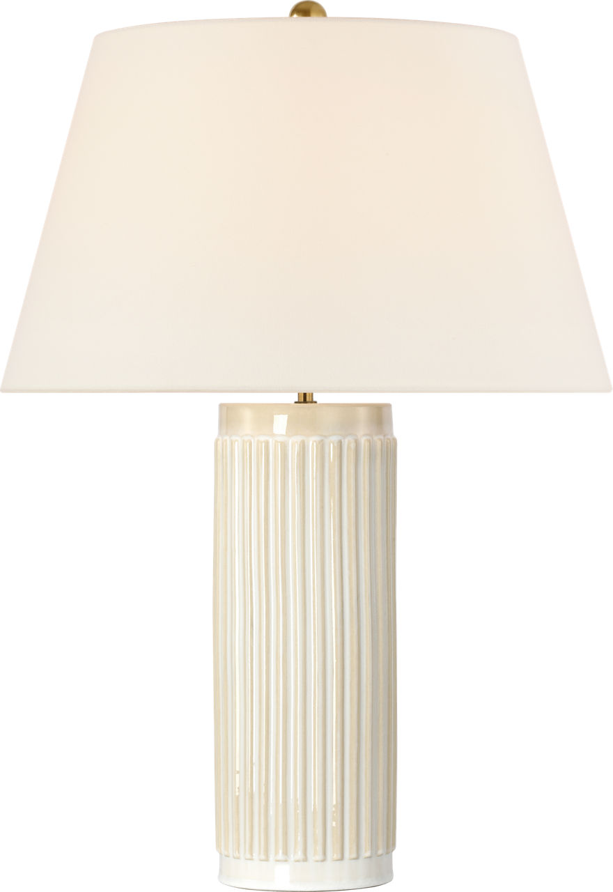Ellora 28" Table Lamp in Cashew with Linen Shade