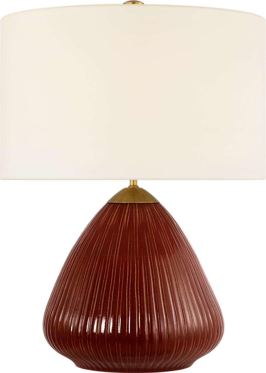 Vesse 28" Table Lamp in Pomegranate with Linen Shade