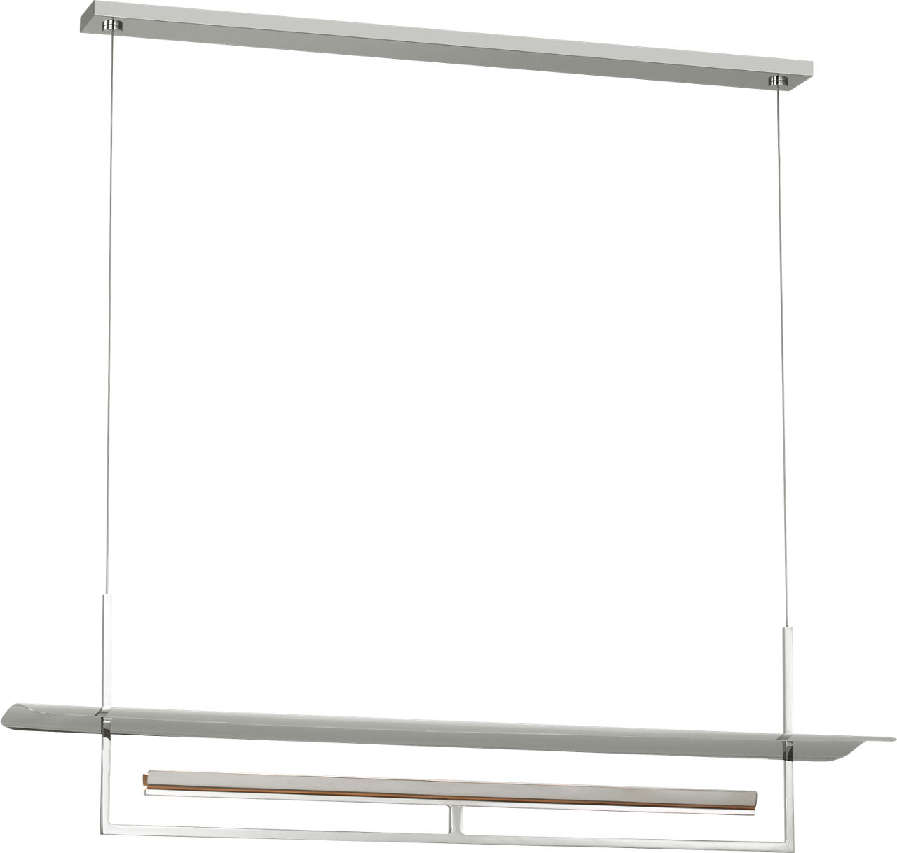 Tristan 54" Reflector Linear Chandelier in Polished Nickel