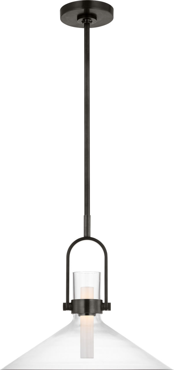 Larkin 18" Empire Pendant in Bronze with Clear Glass