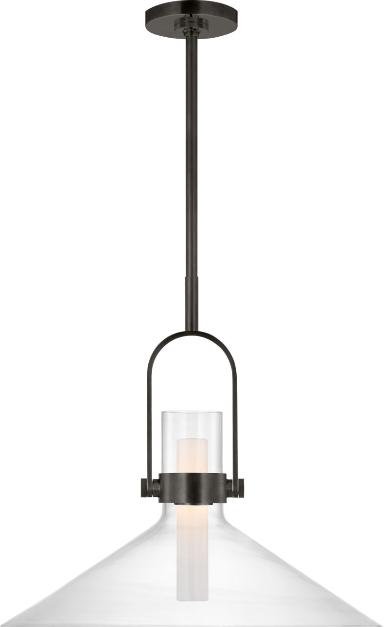 Larkin 24" Empire Pendant in Bronze with Clear Glass