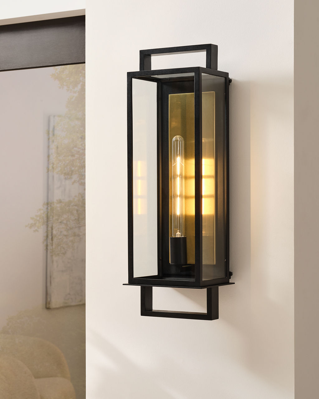 Halle Large Narrow Wall Lantern - S2197 | Visual Comfort