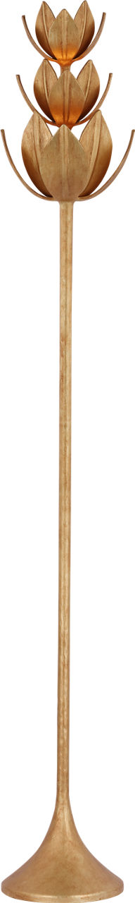 Alberto 70" Floor Torchiere in Antique Gold Leaf