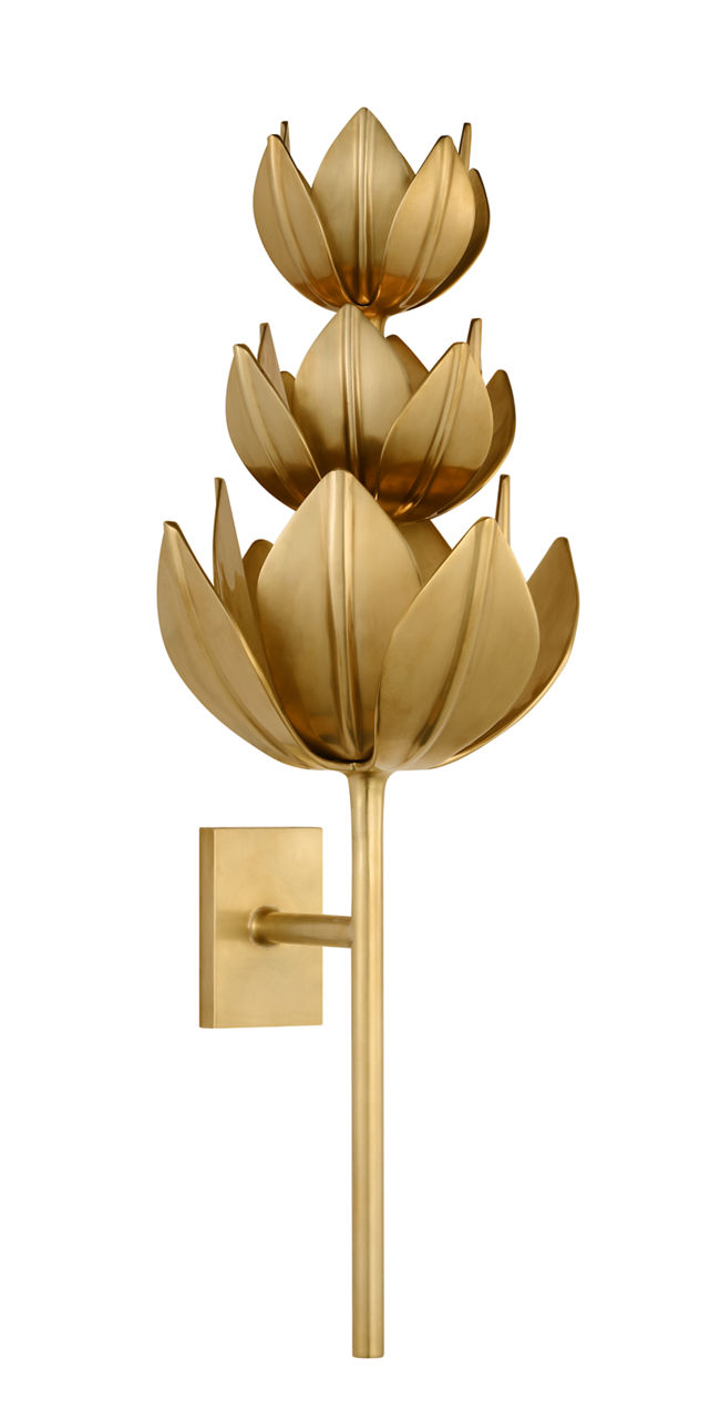 Alberto Extra Large Three Tier Sconce in Antique-Burnished Brass