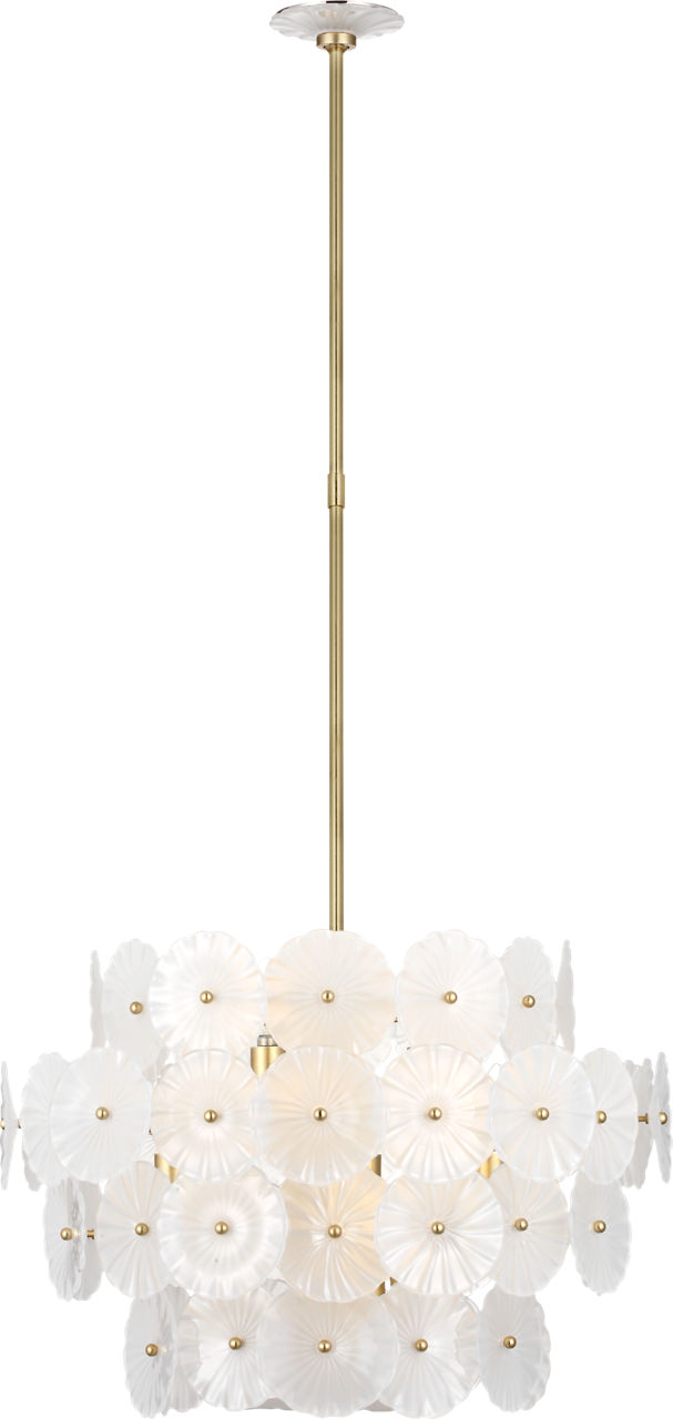 Gianna 24" Chandelier in Gild with Frosted Glass