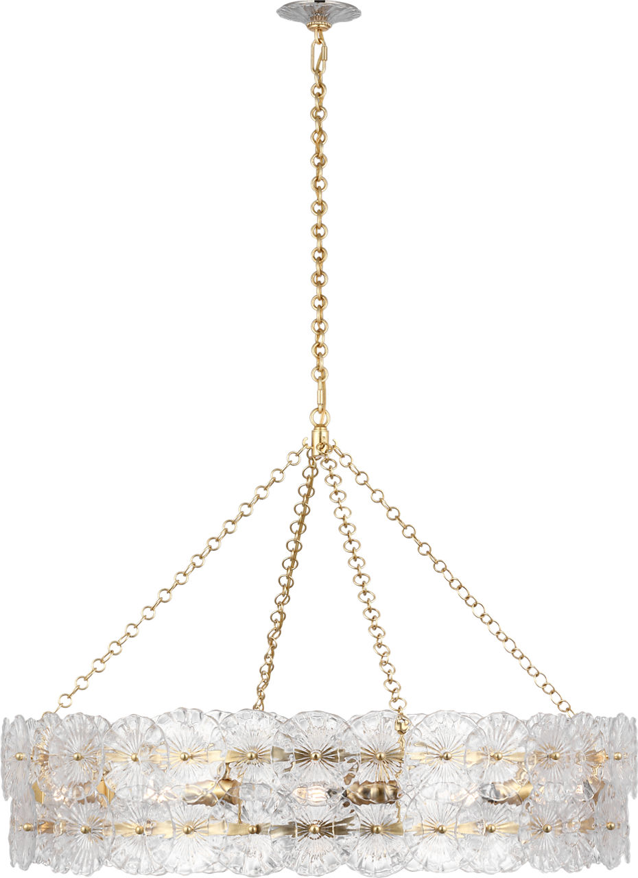 Gianna 36" Ring Chandelier in Gild with Clear Glass