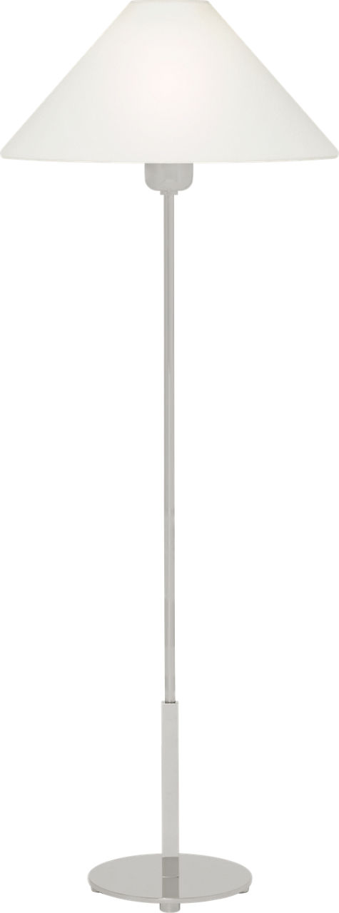 Hackney Buffet Lamp in Polished Nickel with Linen Shade
