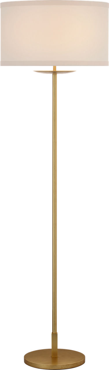 Walker 58" Cordless Floor Lamp in Gild with Linen Shade