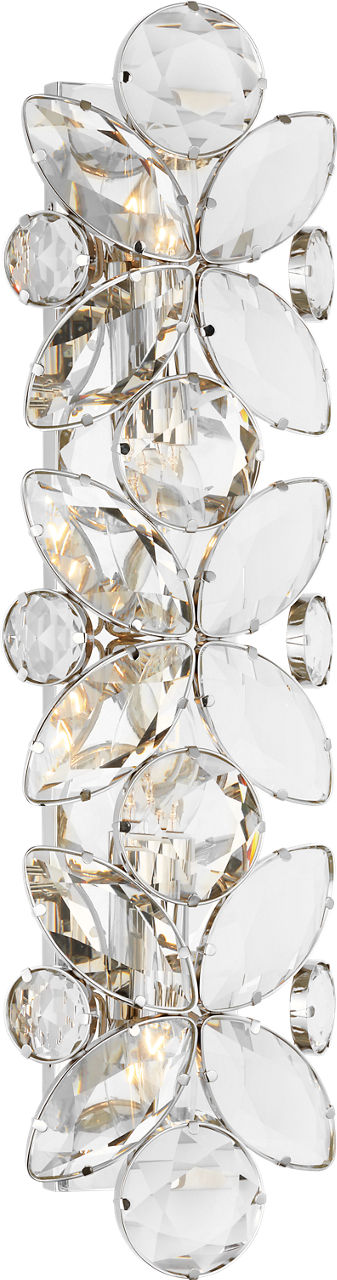 Lloyd 26" Sconce in Polished Nickel with Crystal