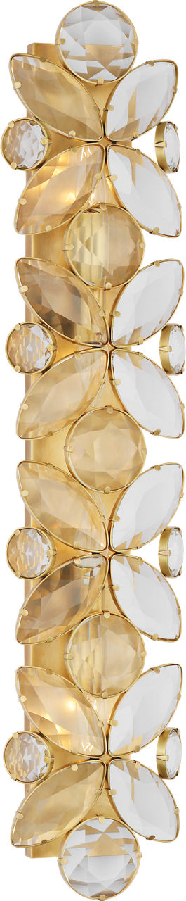 Lloyd 33" Sconce in Soft Brass with Crystal
