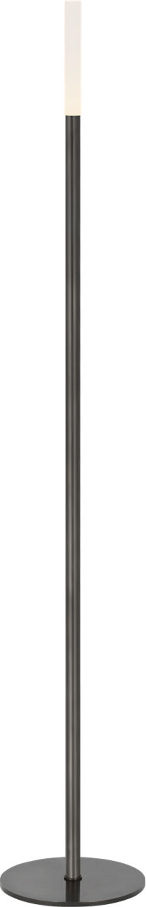 Rousseau 60" Floor Lamp in Bronze with Etched Crystal
