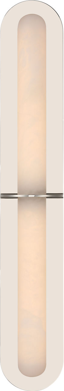 Fosse 28" Linear Tube Sconce in Polished Nickel with Alabaster
