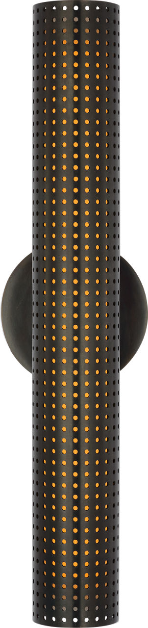 Precision 18" Bullet Sconce in Bronze with White Glass