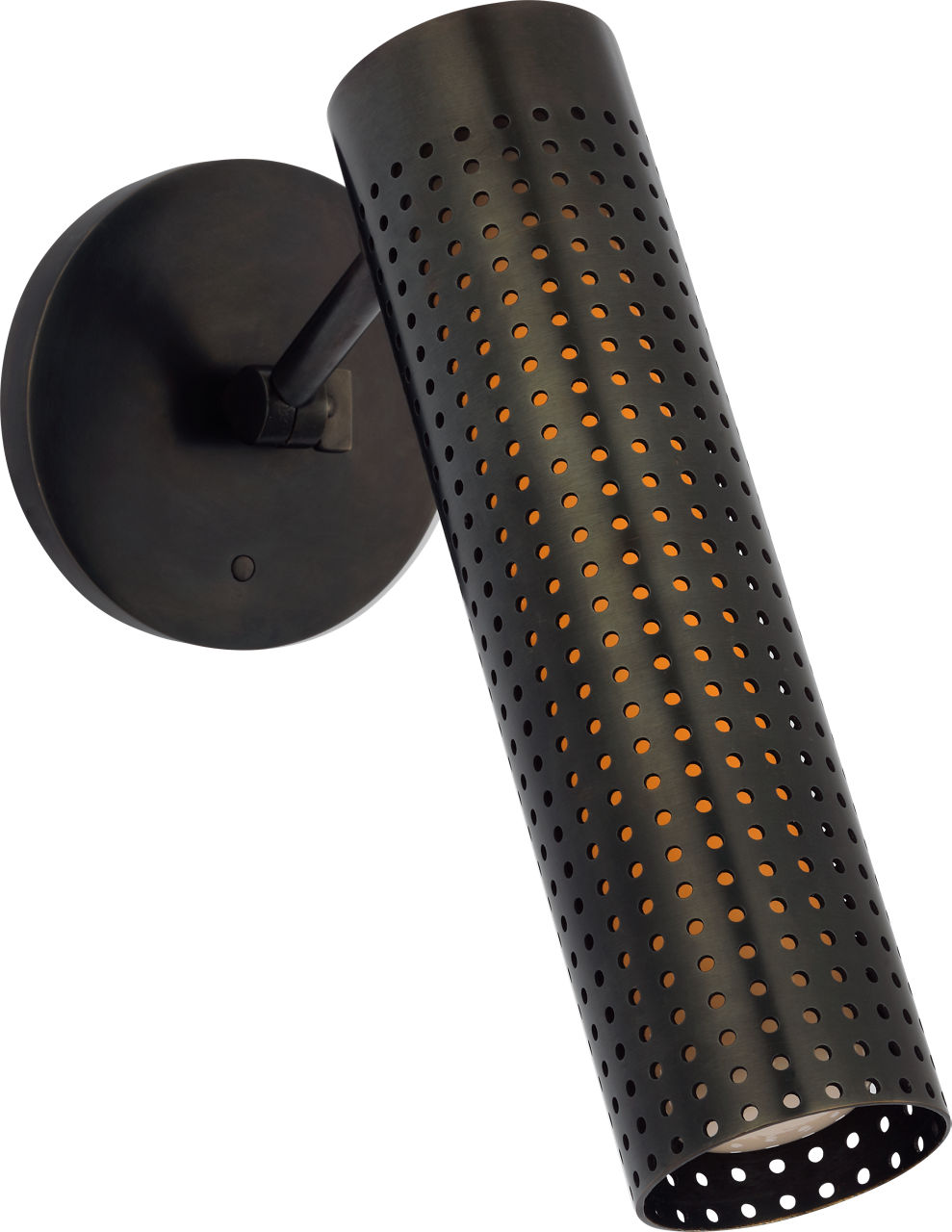 Precision 12" Articulating Sconce in Bronze with White Glass