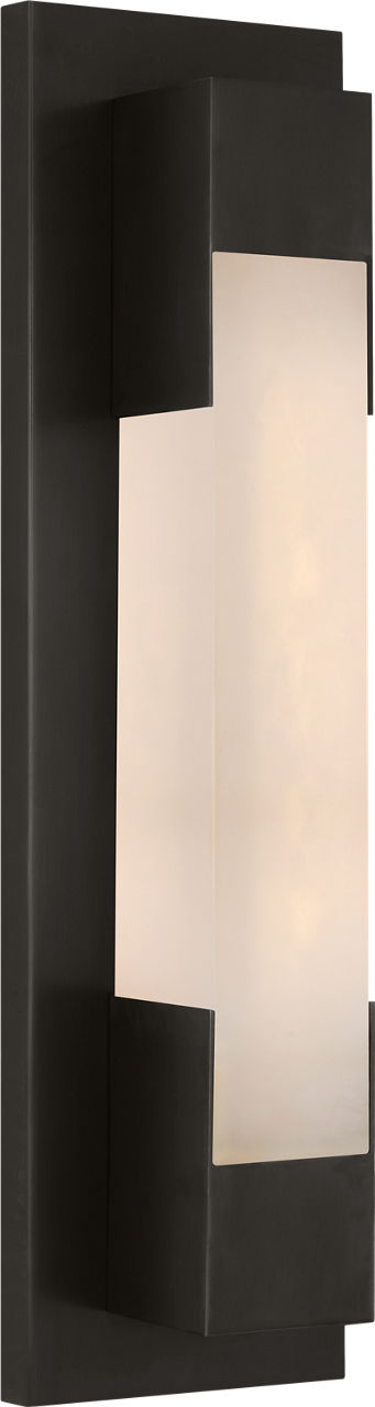 Covet 16" Bracketed Bath Light in Bronze with Alabaster