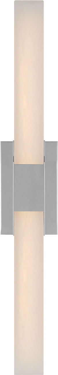 Covet 28" Double Bath Light in Polished Nickel with Alabaster