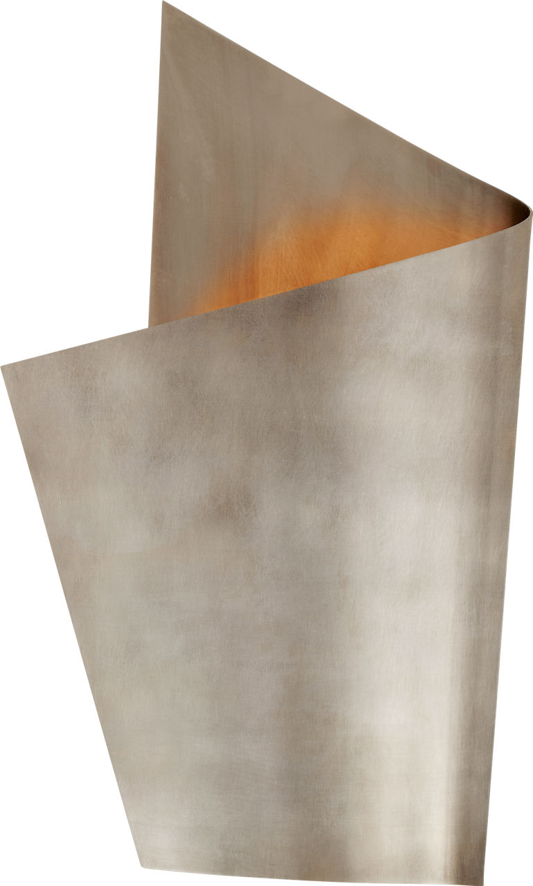 Piel Left Wrapped Sconce in Pewter