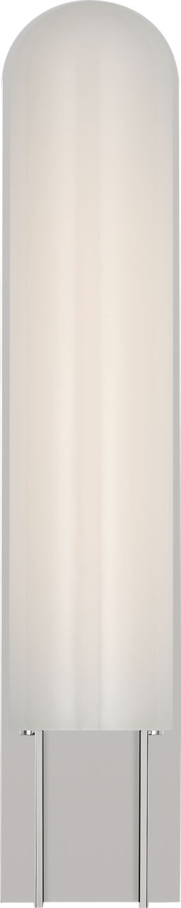 Trouve 23" Sconce in Polished Nickel with White Glass