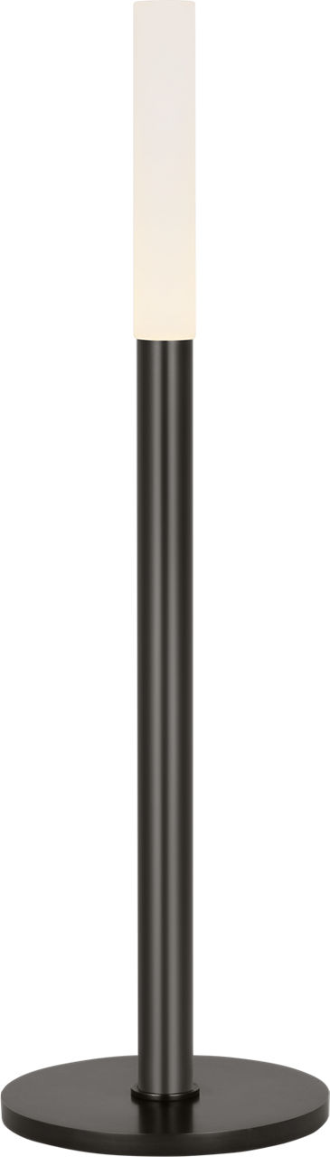 Rousseau 20" Table Lamp in Bronze with Etched Crystal