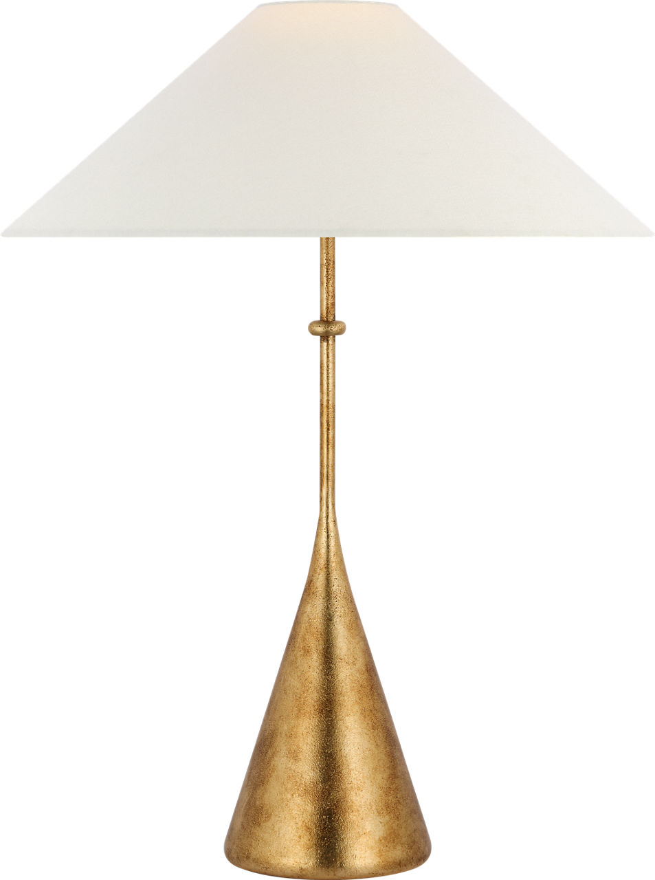 Zealous 30" Table Lamp in Museum Gild with Linen Shade