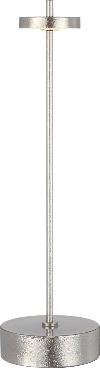 Sene 12" Rechargeable Table Lamp in Museum Nickel