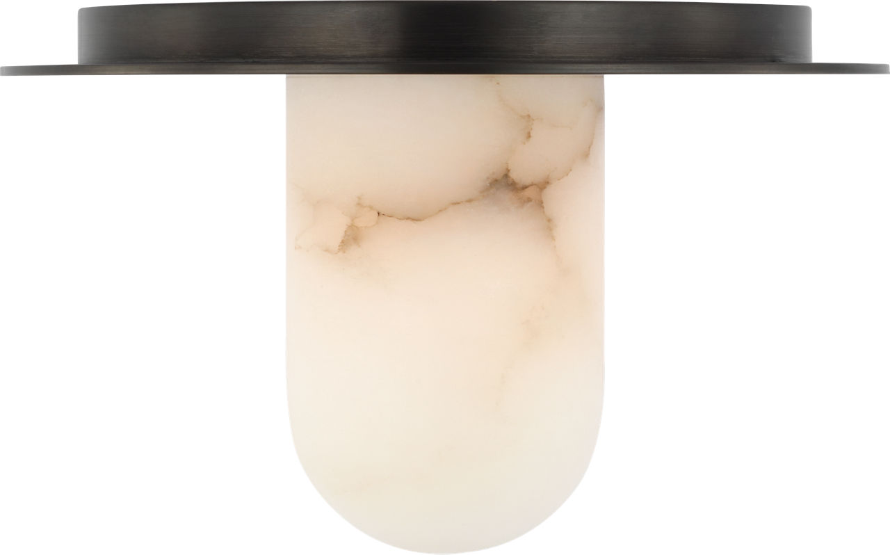 Fosse 8" Flush Mount in Bronze with Alabaster