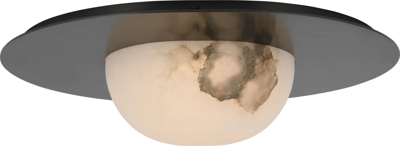 Fosse 21" Flush Mount in Bronze with Alabaster