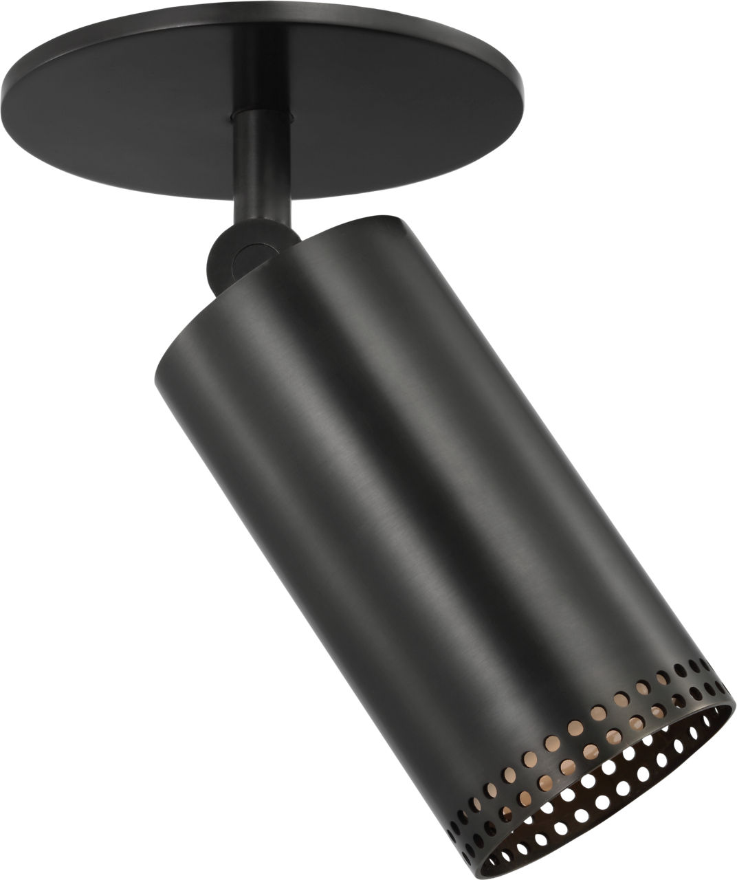 Precision 3" Directional Monopoint Flush Mount in Bronze with White Glass