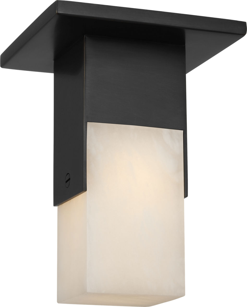 Covet Short Monopoint Flush Mount in Bronze with Alabaster